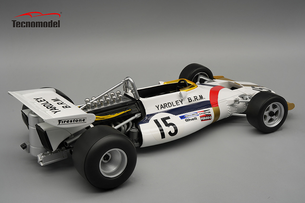 1/18 Tecnomodel BRM P160 1971 Monaco GP Driver Pedro Rodruguez Resin Car Model