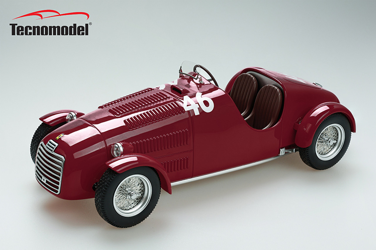 1/18 Tecnomodel Ferrari 125C 1947 Circuito Vigevano Driver Franco Cortese Resin Car Model