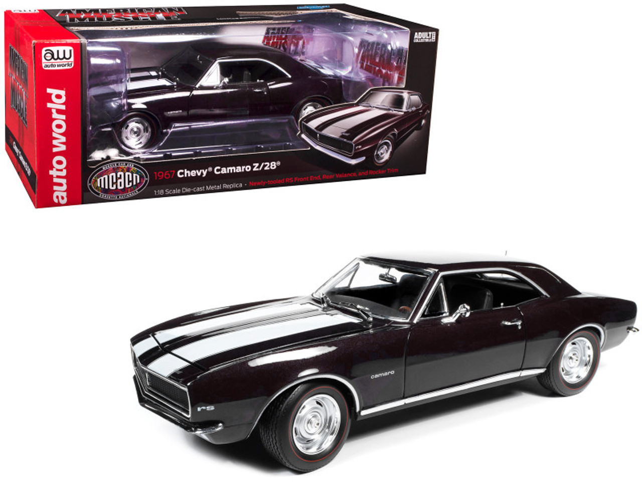 1/18 Auto World 1967 Chevrolet Camaro Z/28 Royal Plum Purple
