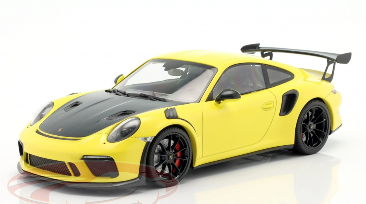 1/18 Minichamps 2019 Porsche 911 (991.2) GT3 RS (Yellow with Black Wheels) Car Model