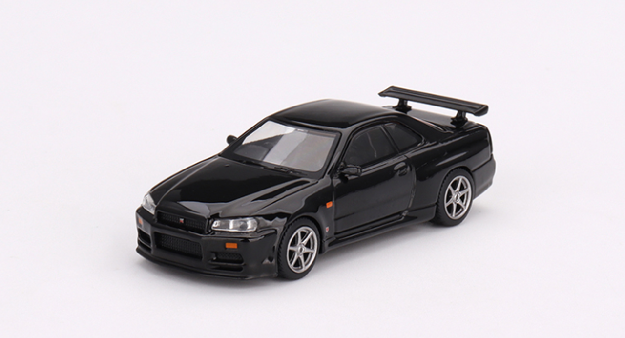 1/64 Mini GT Nissan Skyline GT-R (R34) V-Spec (Black Pearl) Diecast Car Model