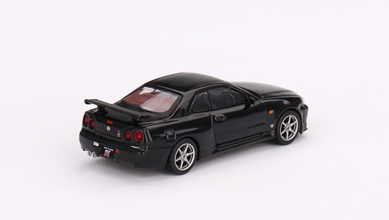 1/64 Mini GT Nissan Skyline GT-R (R34) V-Spec (Black Pearl) Diecast Car Model