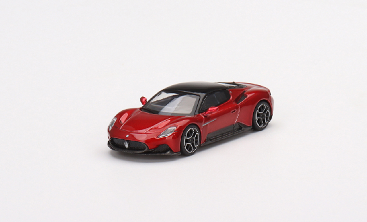 Maserati MC20 Rosso Vincente Red with Black Top 1/64 Diecast Model Car by BBR