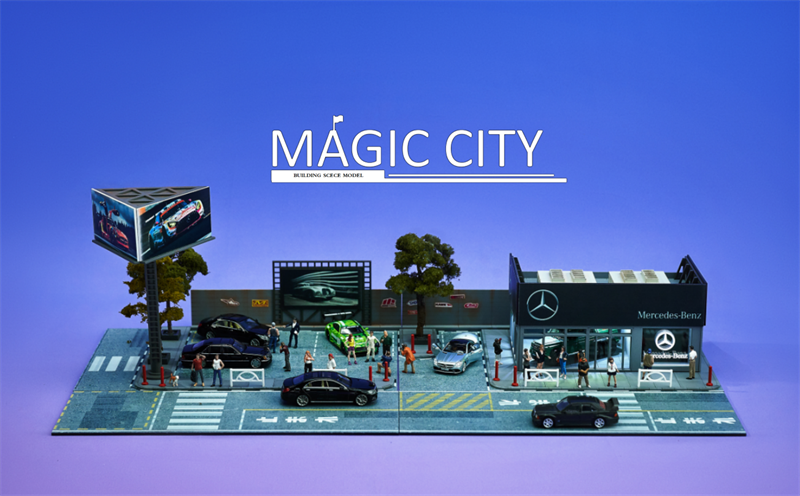 1/64 Magic City Mercedes-Benz Dealership Diorama (car models & figures NOT included)