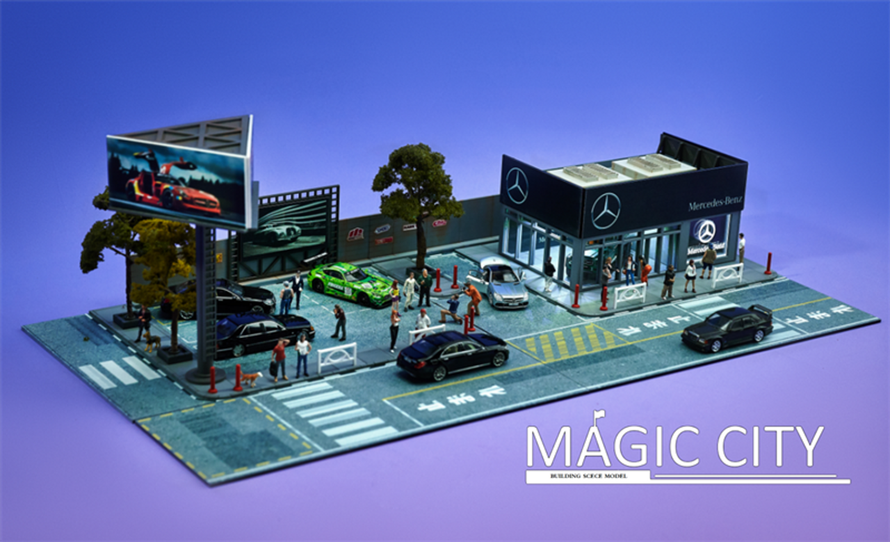 1/64 Magic City Mercedes-Benz Dealership Diorama (car models & figures NOT included)