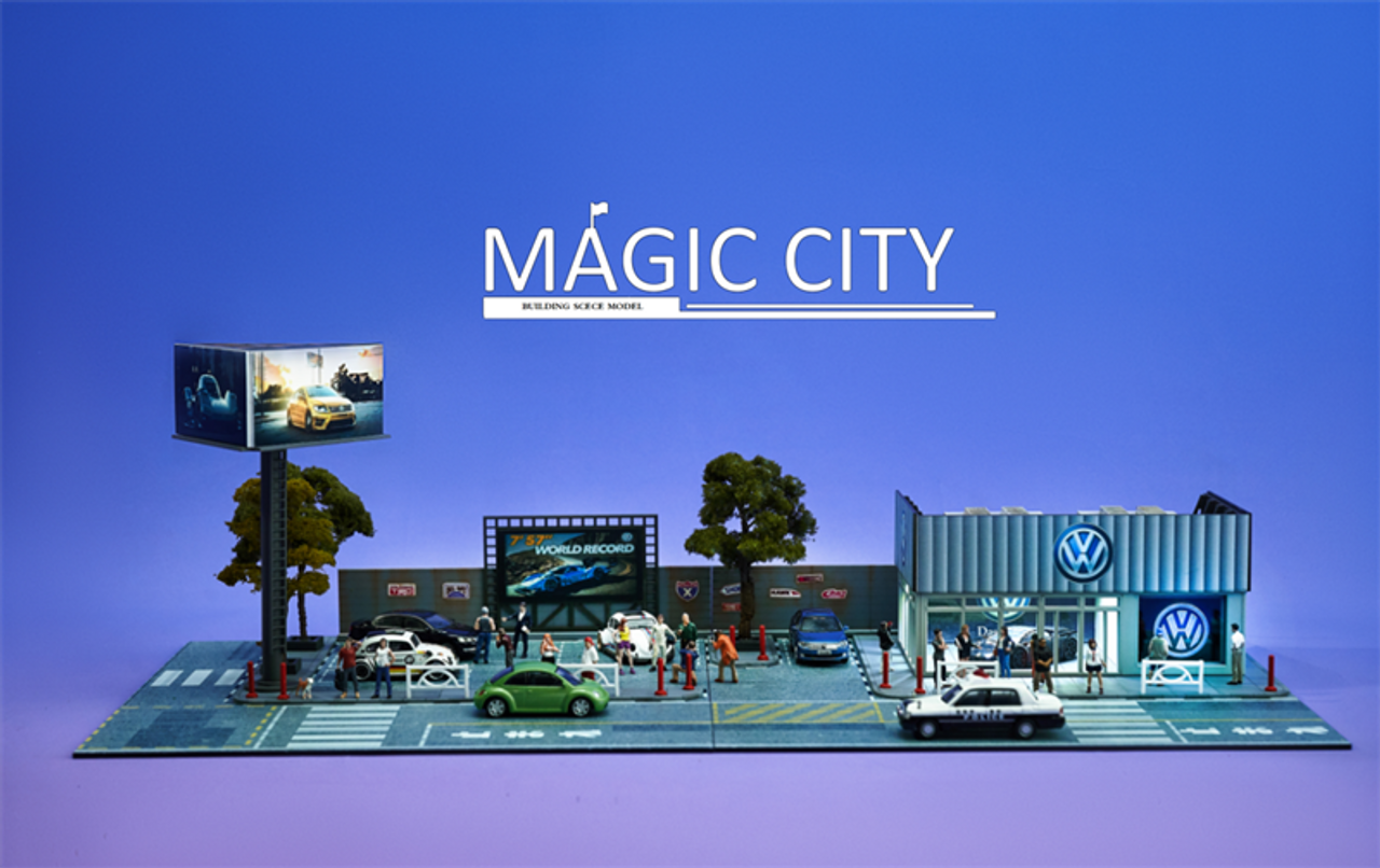 1/64 Magic City Volkswagen VW Dealership Diorama (car models & figures NOT included)
