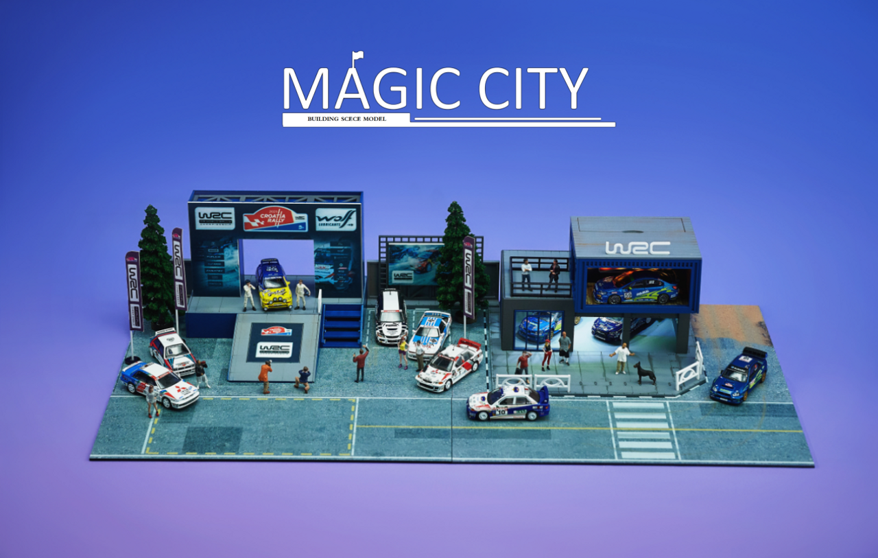 1/64 Magic City WRC Croatia Rally Race Diorama (car models & figures NOT included)