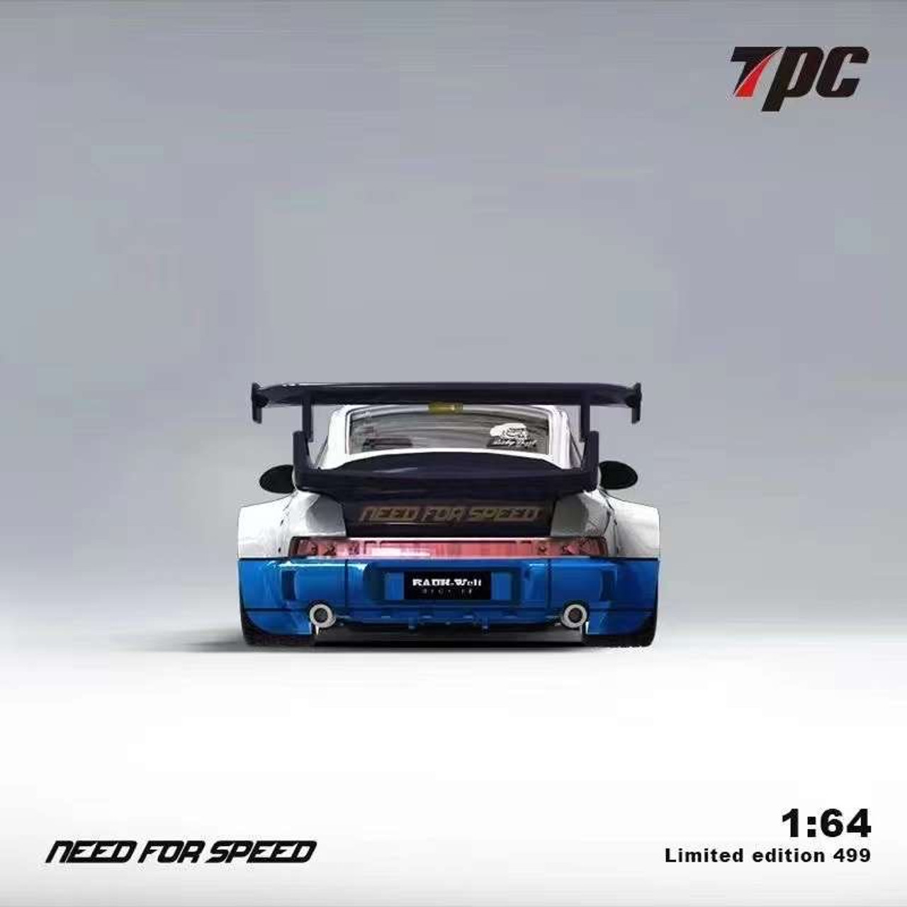 1/64 TCP Need For Speed Porsche 911 RWB 964 (Pearl White) Car Model with Figure