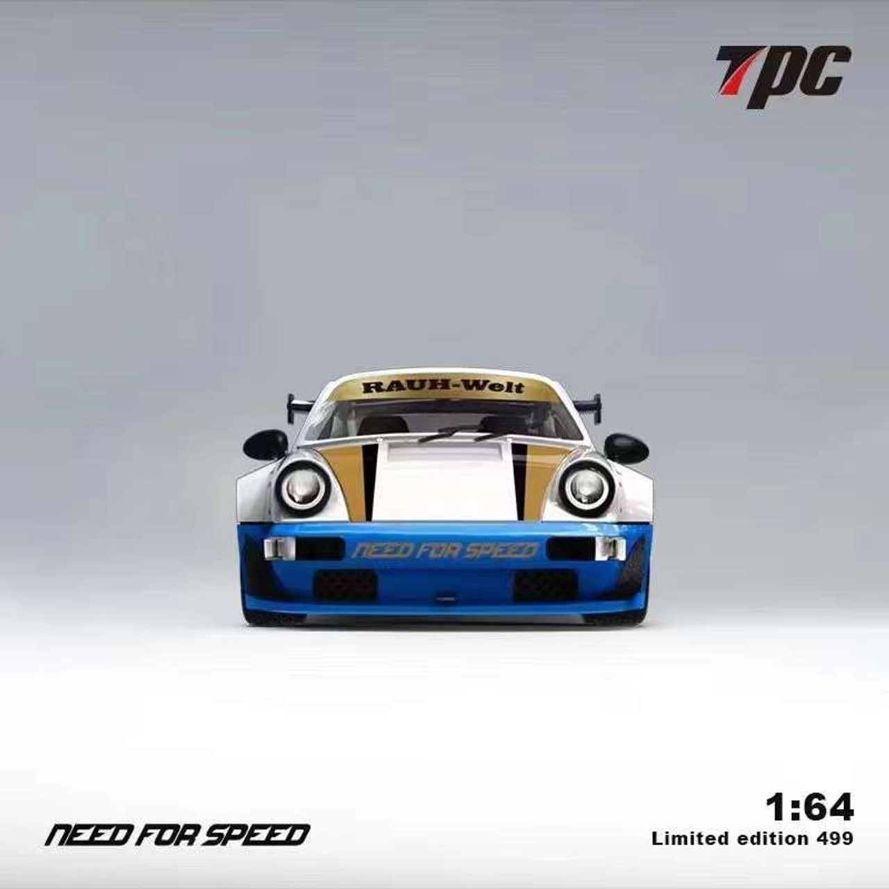 1/64 TCP Need For Speed Porsche 911 RWB 964 (Pearl White) Car Model with Figure