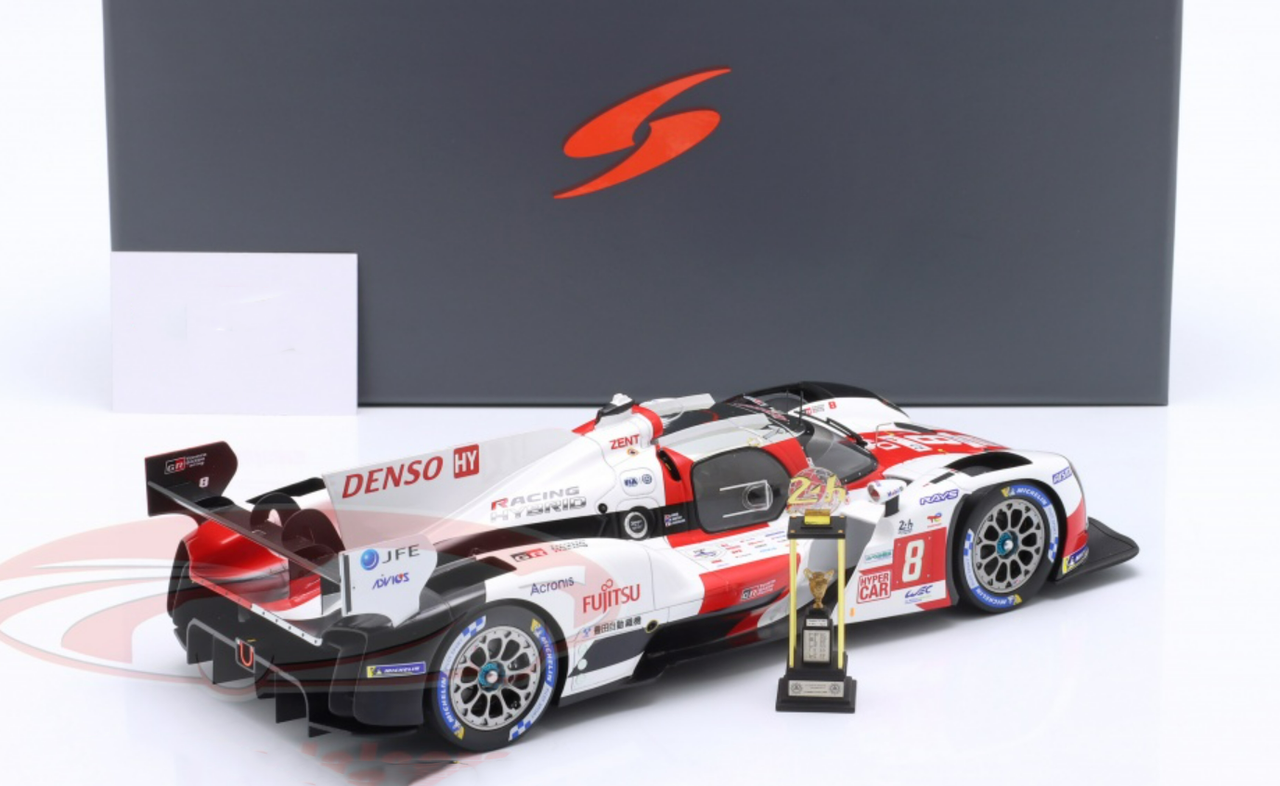 1/18 Spark 2022 Toyota GR010 Hybrid #8 Winner 24h LeMans Toyota Gazoo  Racing Sébastien Buemi, Ryo Hirakawa, Brendon Hartley Car Model