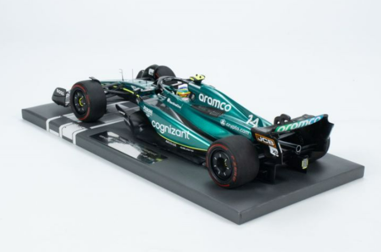 1/18 Minichamps 2023 Formula 1 Aston Martin Aramco Cognizant AMR23 Fernando Alonso Australian GP 3rd Place Diecast Car Model