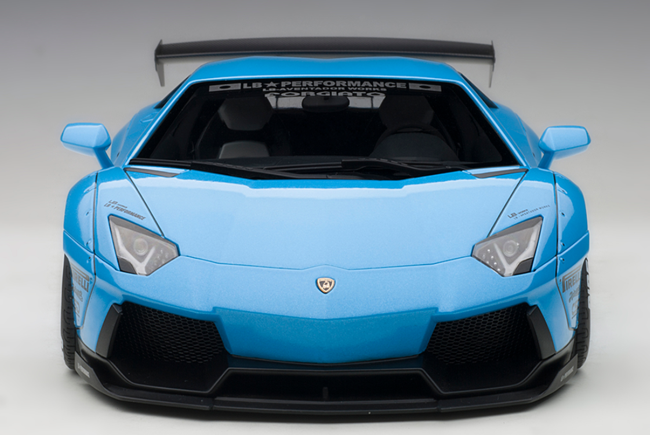 1/18 AUTOart Liberty Walk LB-Works Lamborghini Aventador (Metallic Sky Blue) Car Model