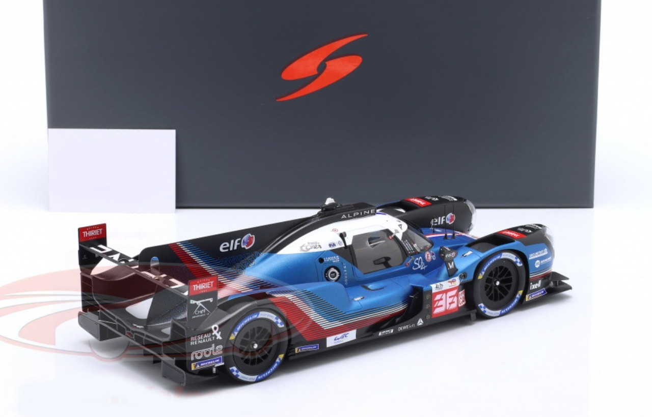 1/18 Spark 2022 Alpine A480 #36 24h LeMans Alpine Elf Matmut André Negrão, Nicolas Lapierre, Matthieu Vaxivière Car Model