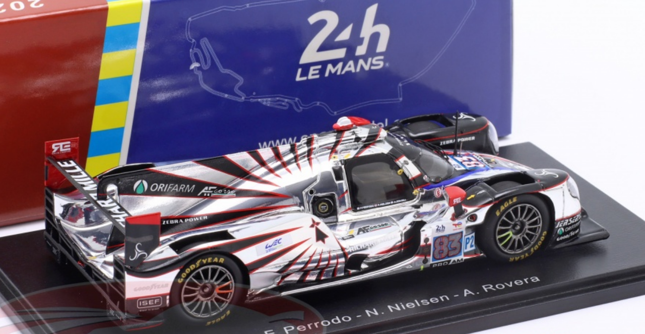 1/43 Spark 2022 Oreca 07 #83 24h LeMans AF Corse François Perrodo, Nicklas Nielsen, Alessio Rovera Car Model