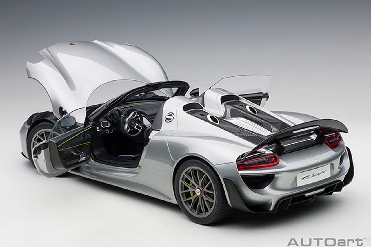 No301 ミニカー1/12 PORSCHE 918 SPIDER ✿ New Porsche 918 Spyder Silver Grey RC Radio Remote