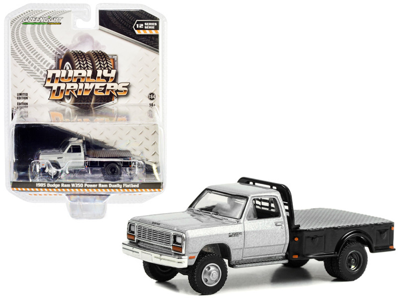 1985 Dodge Ram W350 Power Ram Dually Flatbed Truck Silver