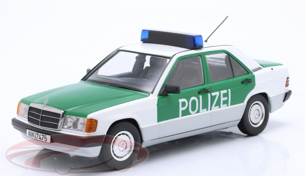 1/18 Triple9 1993 Mercedes-Benz 190 (W201) Police Germany Diecast Car Model