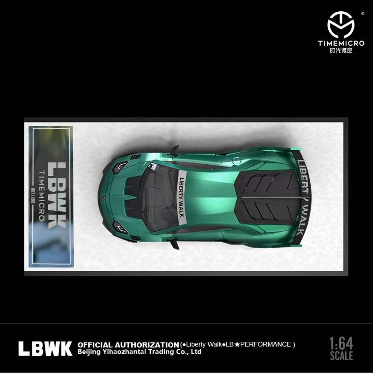 1/64 Time Micro Lamborghini Aventador LP700 GTEVO LBWK (Green) Car Model