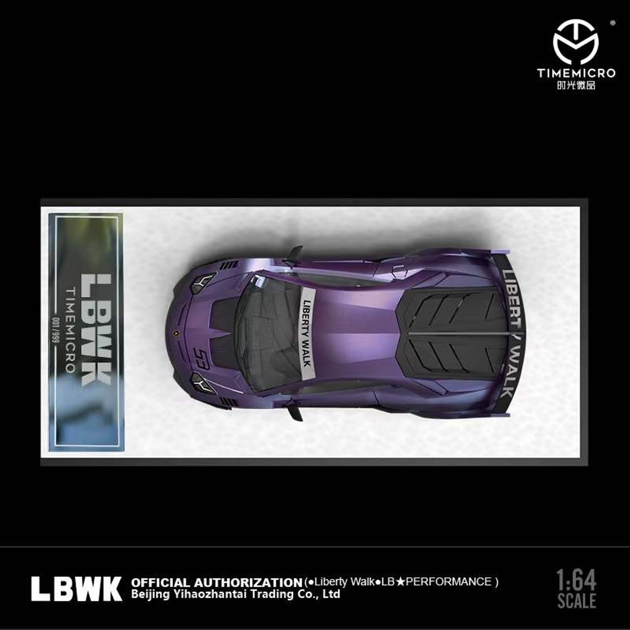 1/64 Time Micro Lamborghini Aventador LP700 GTEVO LBWK (Purple) Car Model