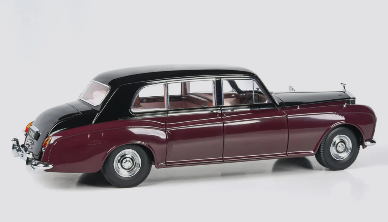 1/18 Paragon 1964 Rolls-Royce Phantom V MPW (Masons Black & Royal Garnet Dark Red) Diecast Car Model