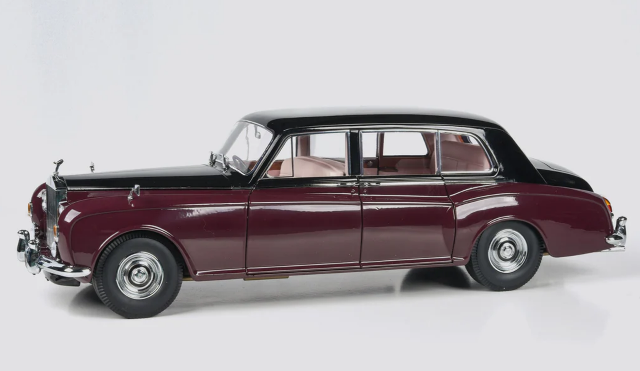 1/18 Paragon 1964 Rolls-Royce Phantom V MPW (Masons Black & Royal Garnet Dark Red) Diecast Car Model