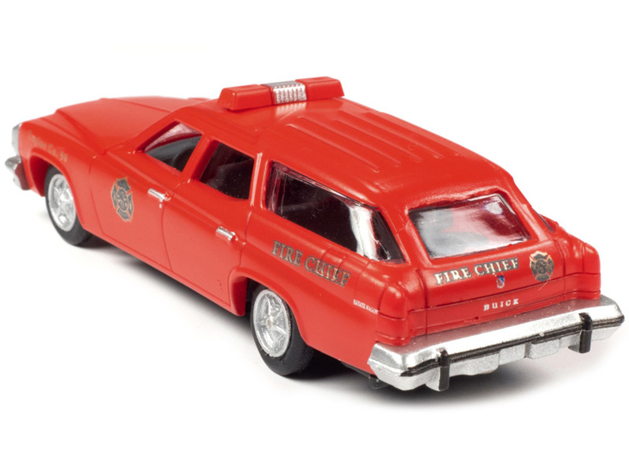 1974 Buick Estate Station Wagon Red "Fire Chief" 1/87 (HO) Scale Model by Classic Metal Works