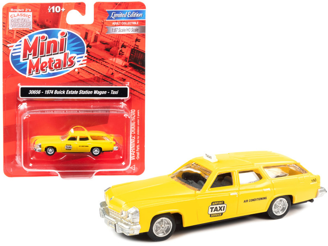 ミウラ 1974 Buick Estate Station Wagon Taxi Yellow 1/87 (HO) Scale