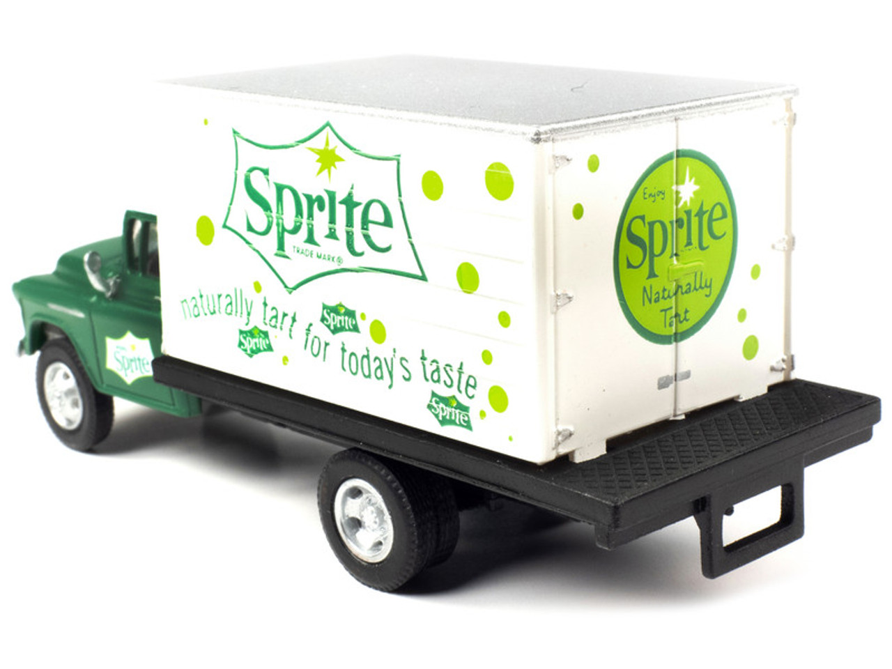 1957 Chevrolet Refrigerated Box Truck Green with White Top "Sprite" 1/87 (HO) Scale Model by Classic Metal Works
