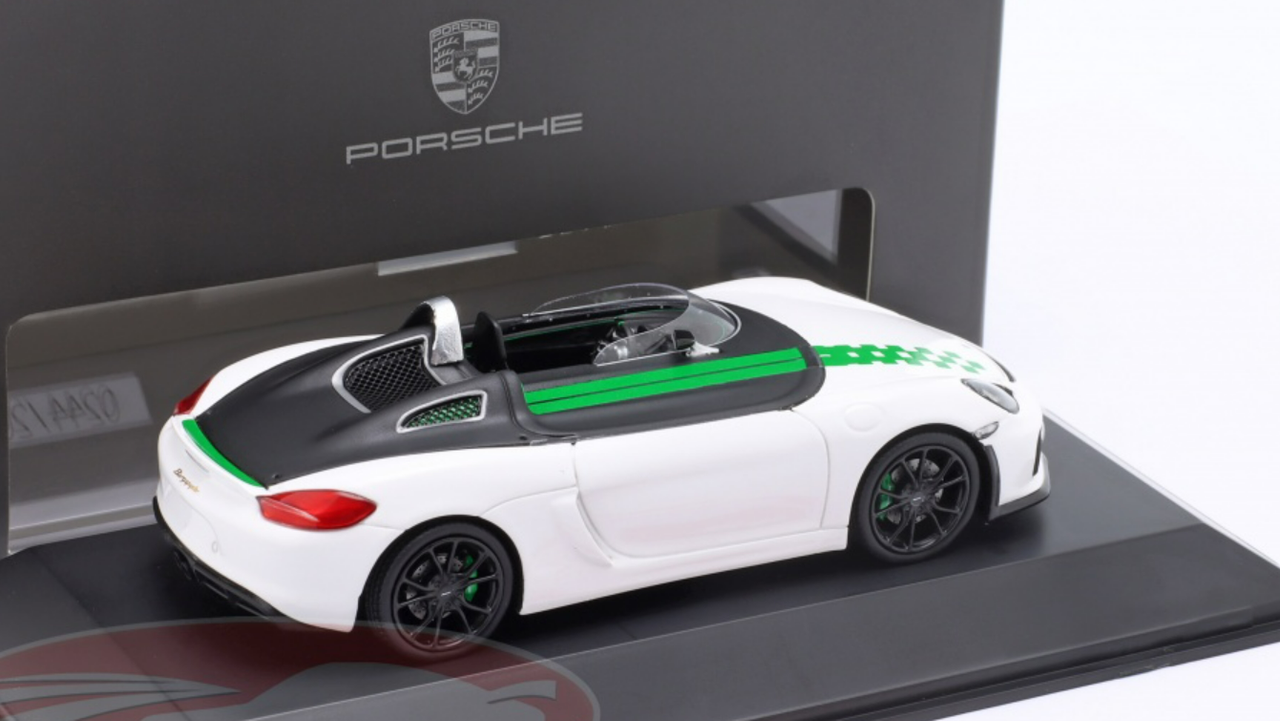 1/43 Dealer Edition Porsche Boxster Bergspyder (White & Green) Resin Car Model