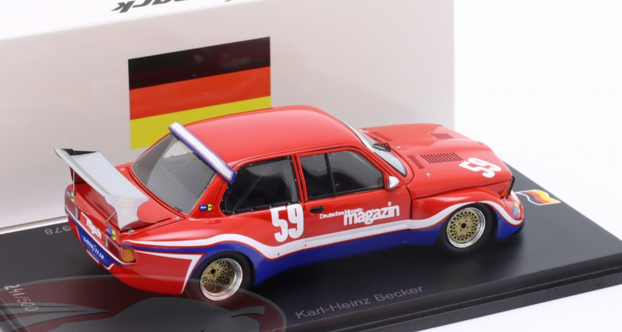 1/43 Spark 1978 BMW 320 Gr.5 #59 DRM Nürburgring Supersprint Karl-Heinz Becker Karl-Heinz Becker Car Model