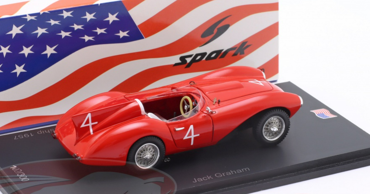 1/43 Spark 1957 Aston Martin DB3S #4 3rd Cotati Pacific Coast Championship Jack Graham Car Model