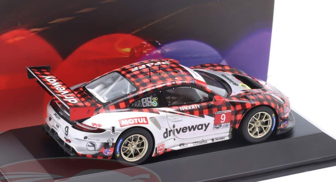 1/43 Dealer Edition 2022 Porsche 911 GT3 R #9 Pfaff Motorsports IMSA Pfaff Motorsports Matt Campbell, Mathieu Jaminet, Felipe Nasr Car Model