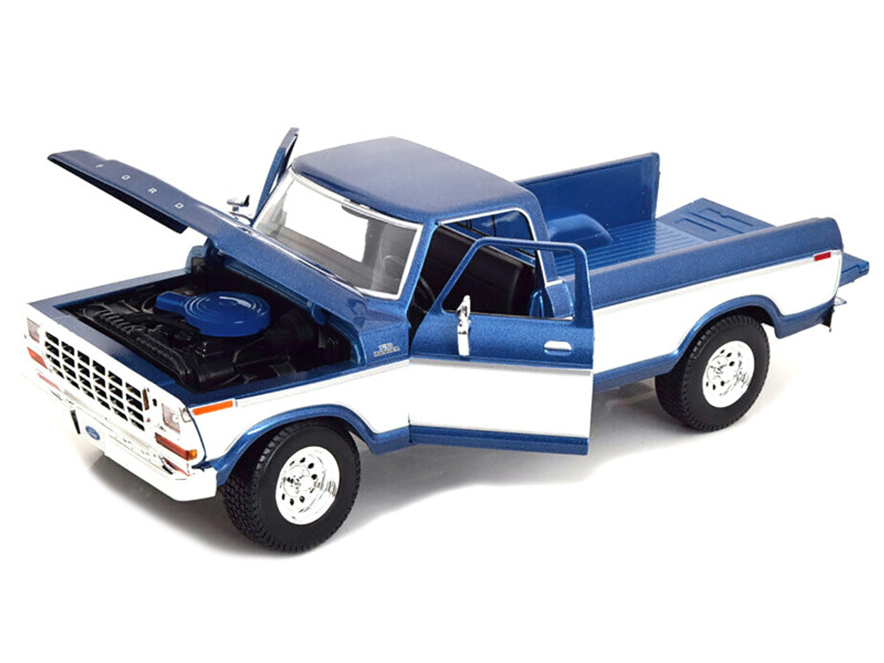 1/18 Maisto 1979 Ford F150 F-150 Pickup (Blue & White) Diecast Car Model