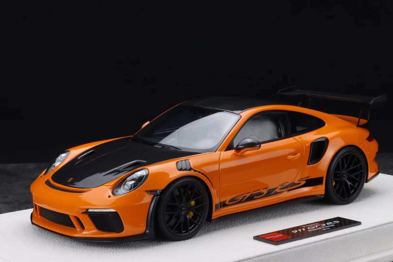 1/18 Makeup Porsche 911 991.2 GT3 RS (Orange with Black Hood) Resin Car Model