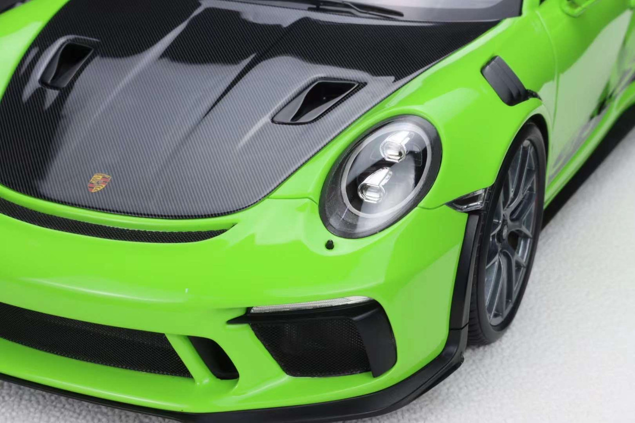 1/18 Makeup Porsche 911 991.2 GT3 RS (Green with Black Hood) Resin