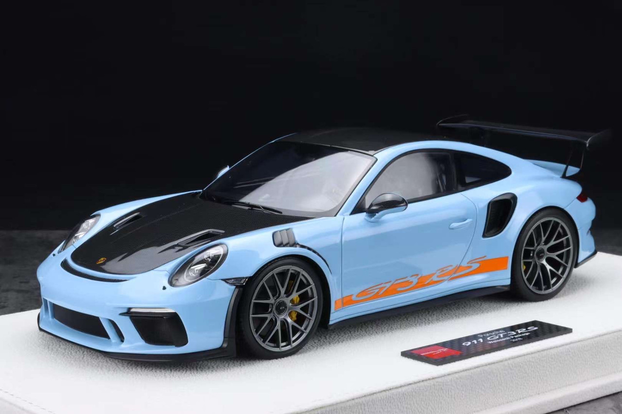 1/18 Makeup Porsche 911 991.2 GT3 RS (Gulf Blue with Black Hood) Resin Car Model