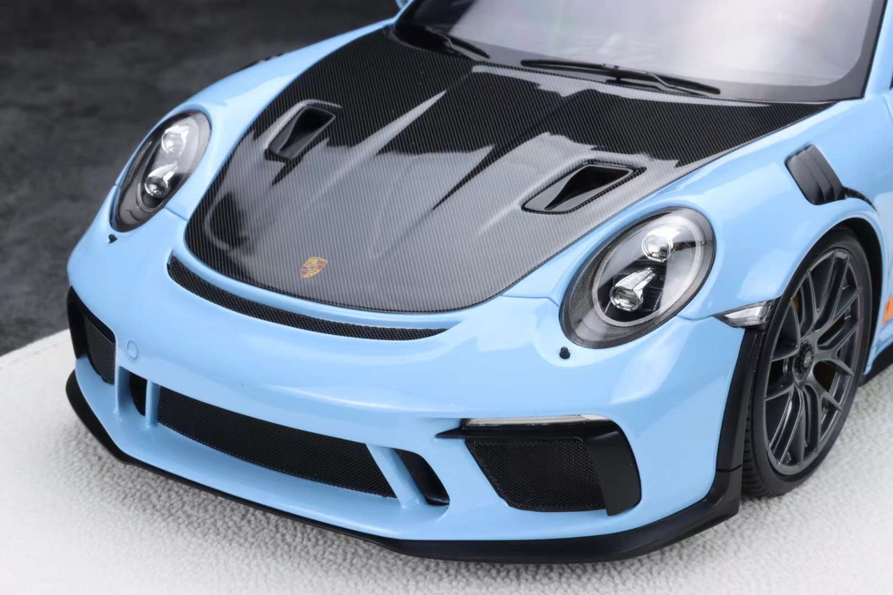 1/18 Makeup Porsche 911 991.2 GT3 RS (Gulf Blue with Black Hood) Resin Car Model