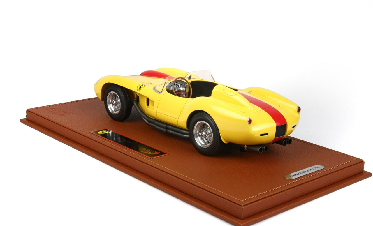 1/18 BBR 1957 Ferrari 250 Testarossa (Yellow with Red Stripe) Resin Car Model Limited 100 Pieces