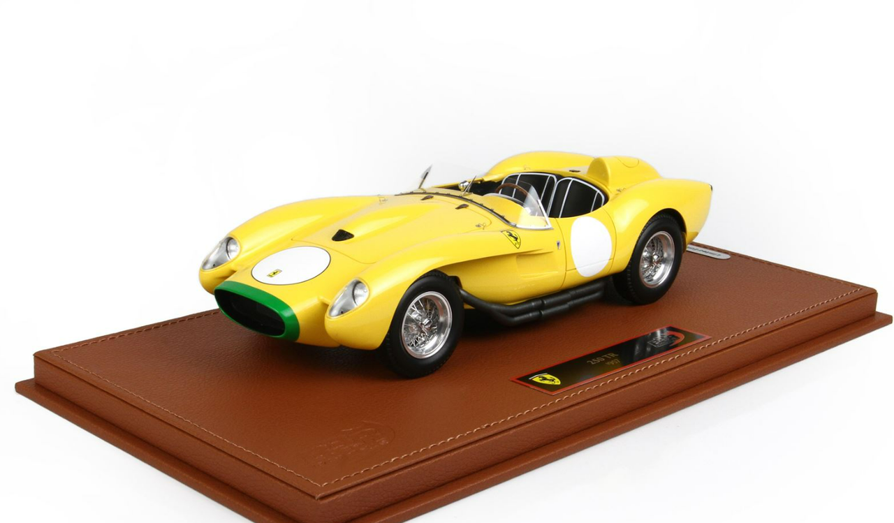 1/18 BBR 1957 Ferrari 250 Testarossa (Giallo Yellow with White Dots) Resin Car Model Limited 100 Pieces