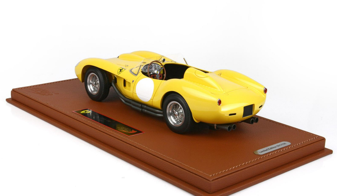 1/18 BBR 1957 Ferrari 250 Testarossa (Giallo Yellow with White Dots) Resin  Car Model Limited 100 Pieces 
