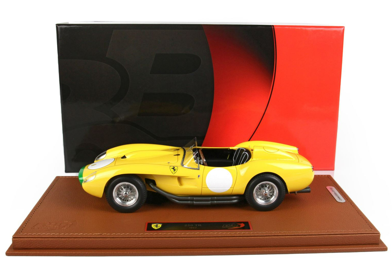 1/18 BBR 1957 Ferrari 250 Testarossa (Giallo Yellow with White Dots) Resin Car Model Limited 100 Pieces
