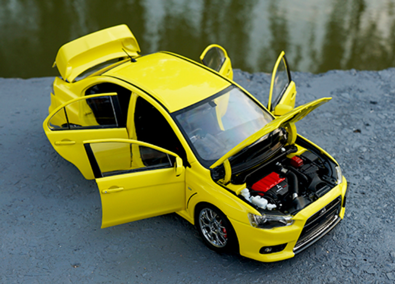 1/18 Dealer Edition Mitsubishi Lancer EVO Evolution X w/ BBS Wheels (Yellow) Diecast Car Model (no box)