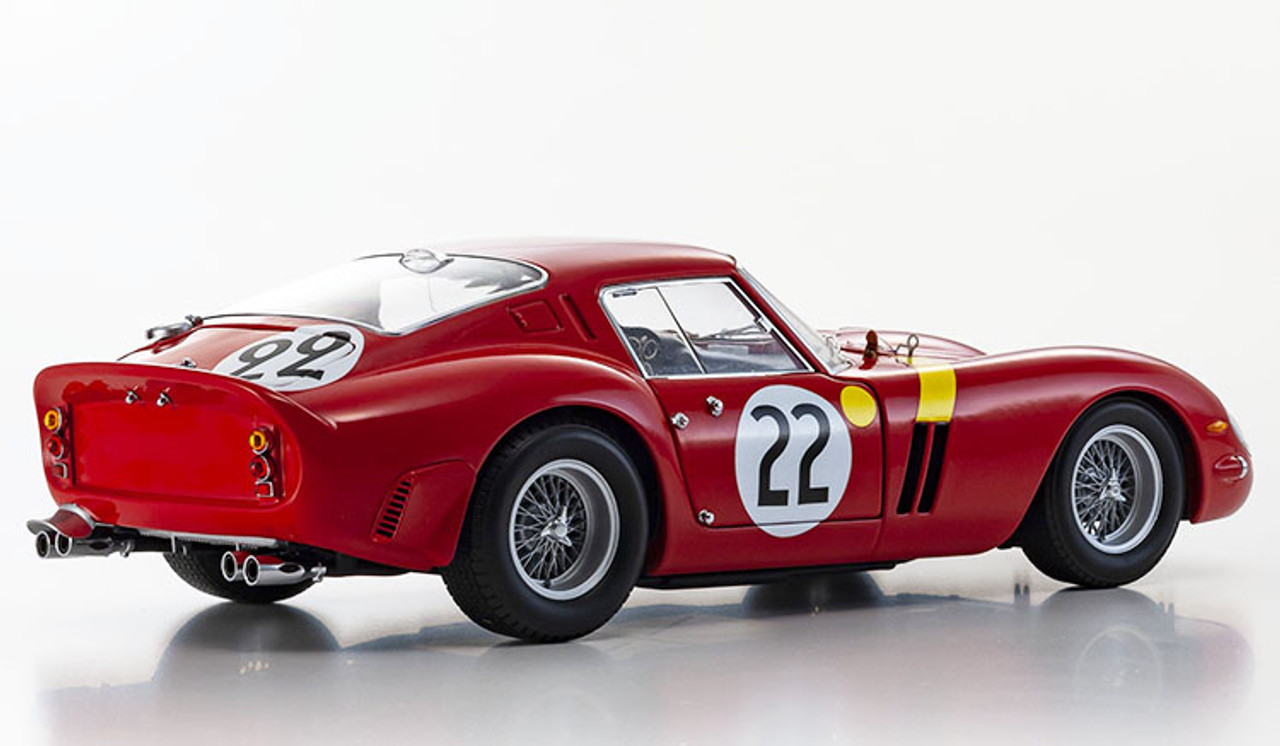 1/18 Kyosho 1962 Ferrari 250 GTO #22 1962 Le Mans 3rd Overall Jean Blaton, Leon Dernier Diecast Car Model