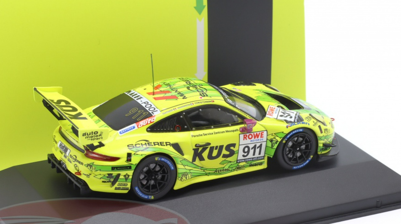 1/43 Ixo 2022 Porsche 911 GT3 R #911 Winner NLS 1 Nürburgring Manthey-Racing Michael Christensen, Frédéric Makowiecki, Laurens Vanthoor Car Model