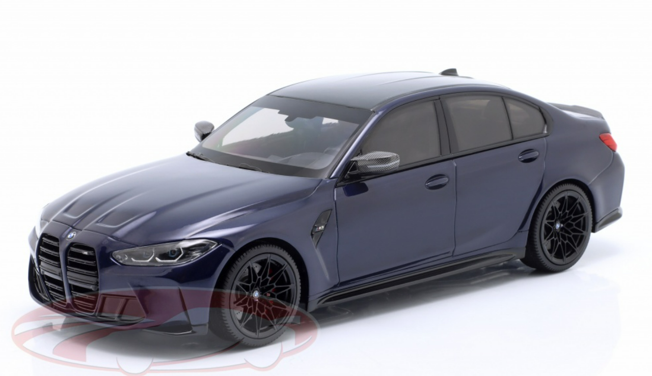 1/18 Minichamps 2020 BMW M3 (G80) (Dark Tanzanite Blue Metallic) Car Model