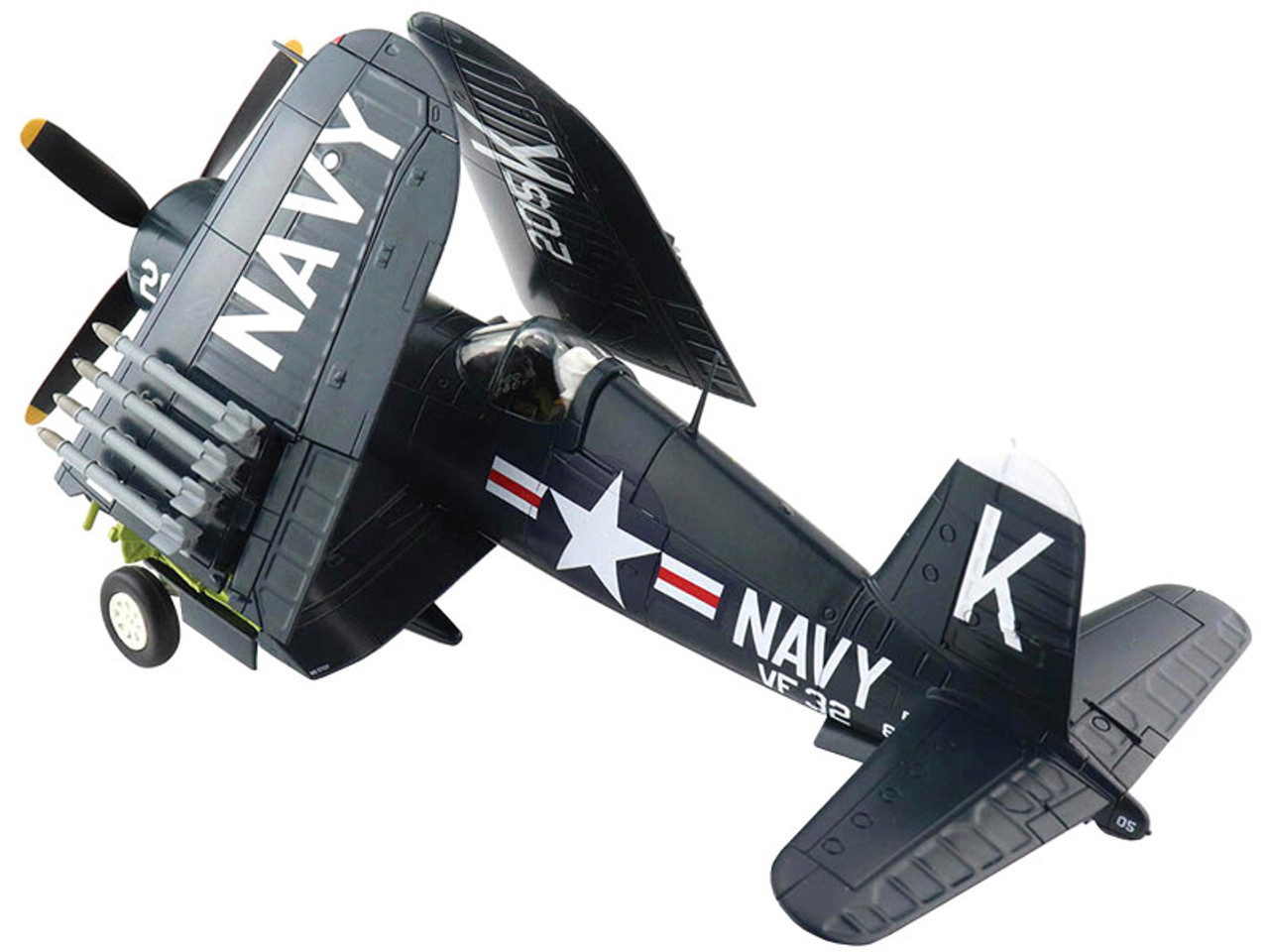 Vought F4U-4 Corsair "Medal of Honor" Fighter Aircraft White 205 "LTJG Thomas (Lou) Hudner VF-32 USS Leyte" (4th Dec 1950) "Air Power Series" 1/48 Diecast Model by Hobby Master