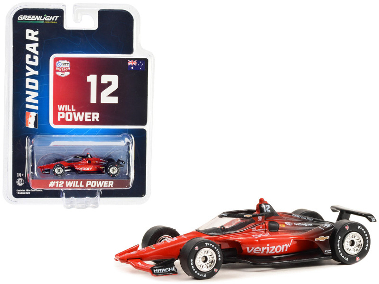 Dallara IndyCar #12 Will Power "Verizon" Team Penske "NTT IndyCar Series" (2023) 1/64 Diecast Model Car by Greenlight