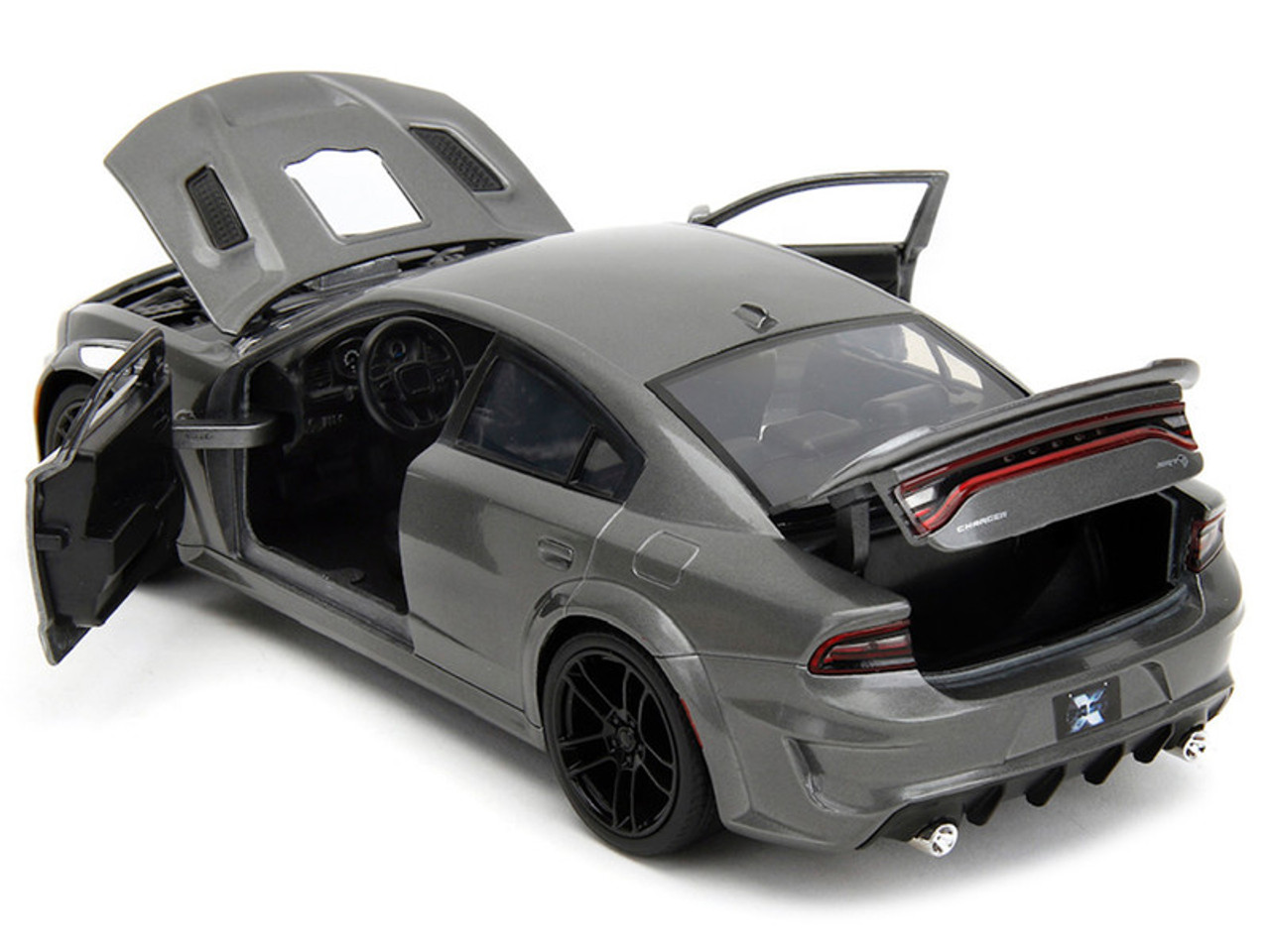 2021 Dodge Charger SRT Hellcat Gray Metallic "Fast X" (2023) Movie "Fast & Furious" Series 1/24 Diecast Model Car by Jada