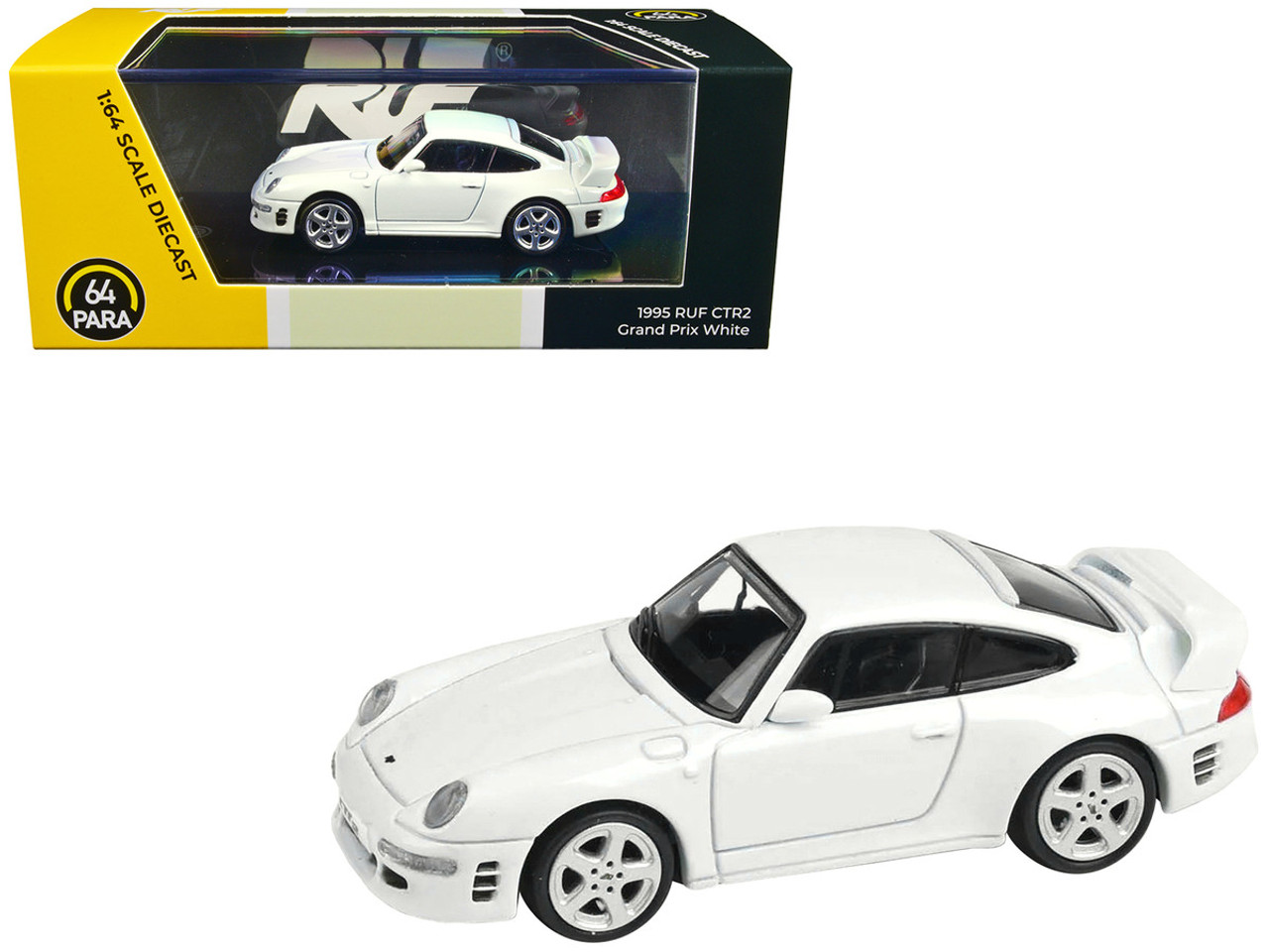 1/64 Paragon Porsche 911 993 RUF CTR2 (White) Diecast Car Model