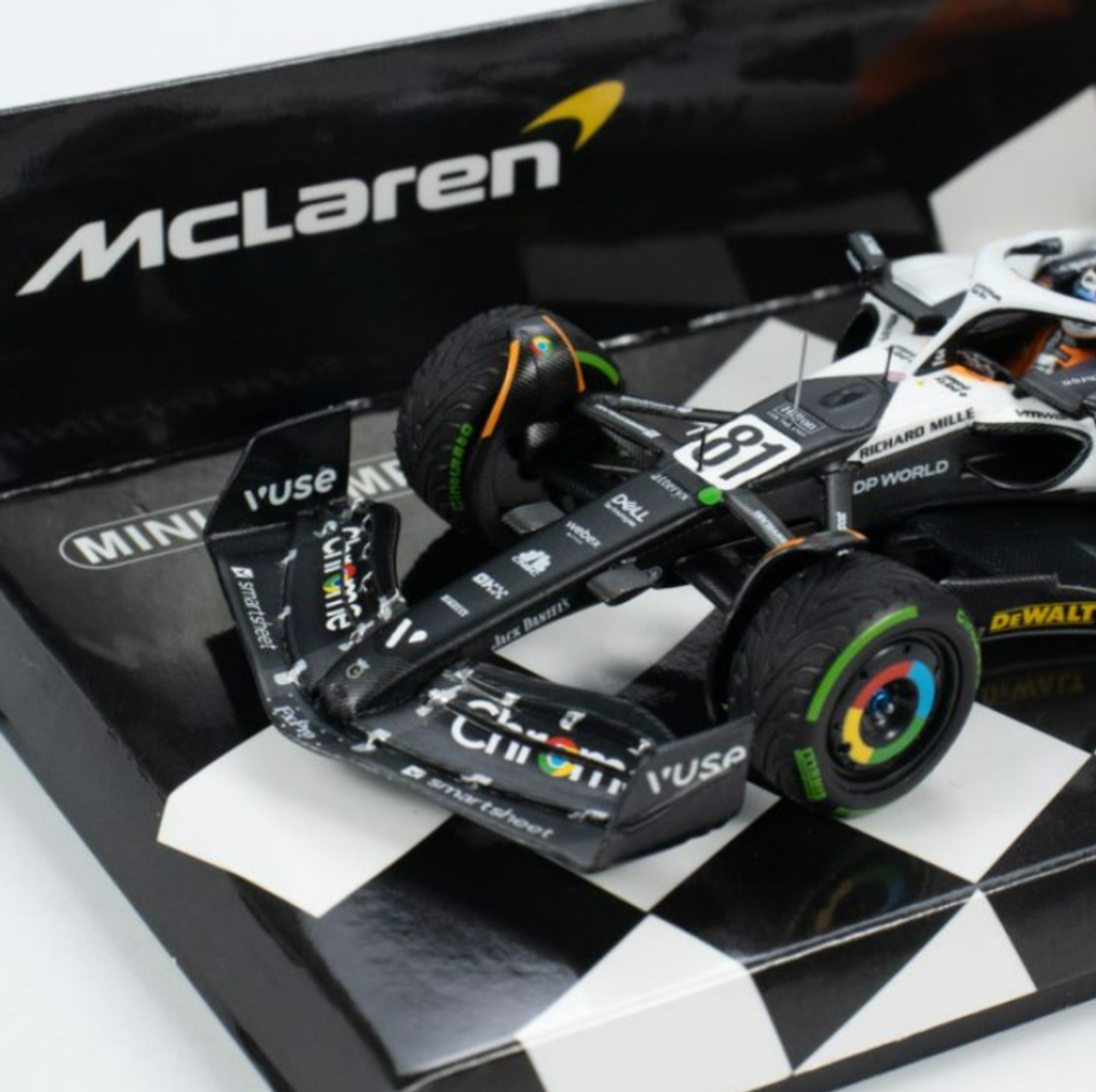 1/43 Minichamps 2023 Formula 1 McLaren MCL60 Oscar Piastri Monaco GP Car Model